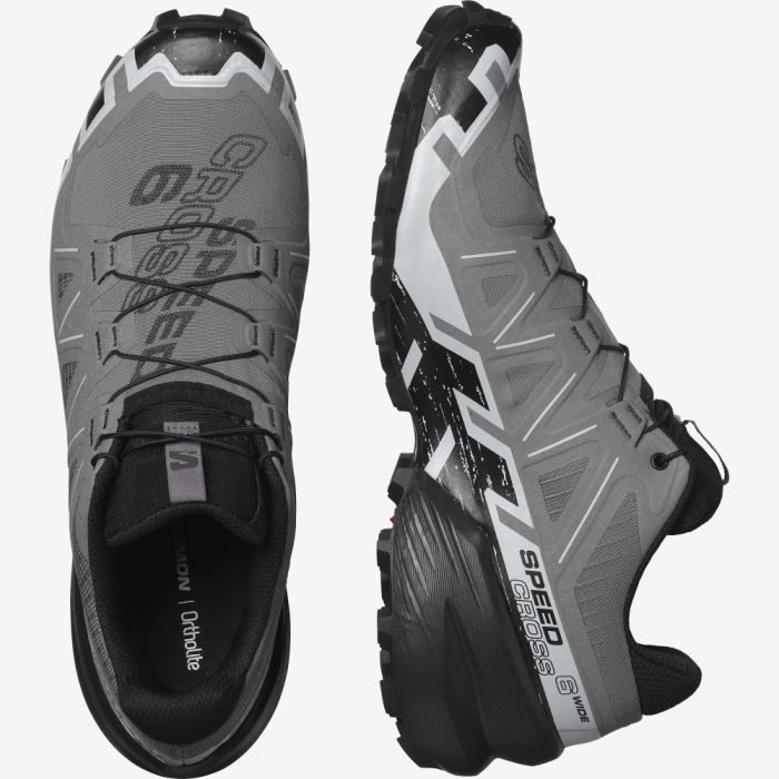 Salomon SPEEDCROSS 6 WIDE Trail Løbesko Herre Sort Blå | 1wo3R6vl