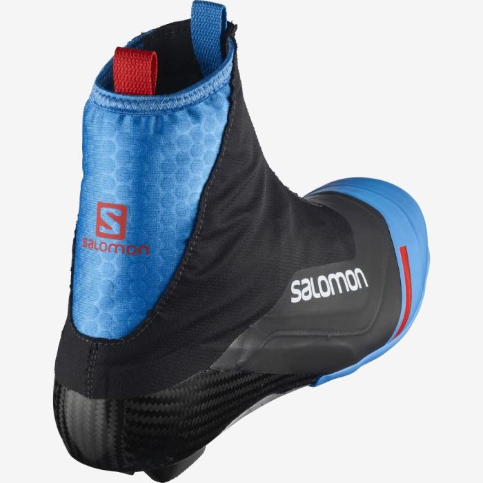 Salomon S/LAB CARBON CLASSIC EL Skistøvler Dame Sort Blå | M7oovKNM