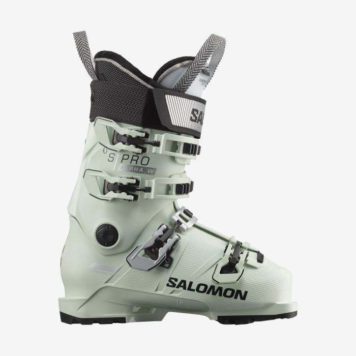 Salomon S/PRO ALPHA 100 Skistøvler Dame Hvide Sølv Sort | idlYbffA