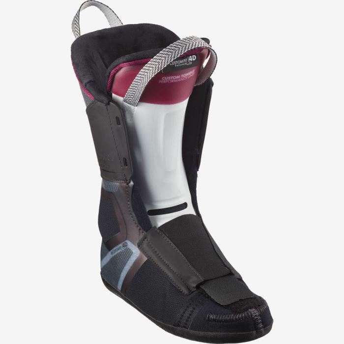 Salomon S/PRO ALPHA 110 EL Skistøvler Dame Sort Mørkebrune Sølv | LoKMi1QM