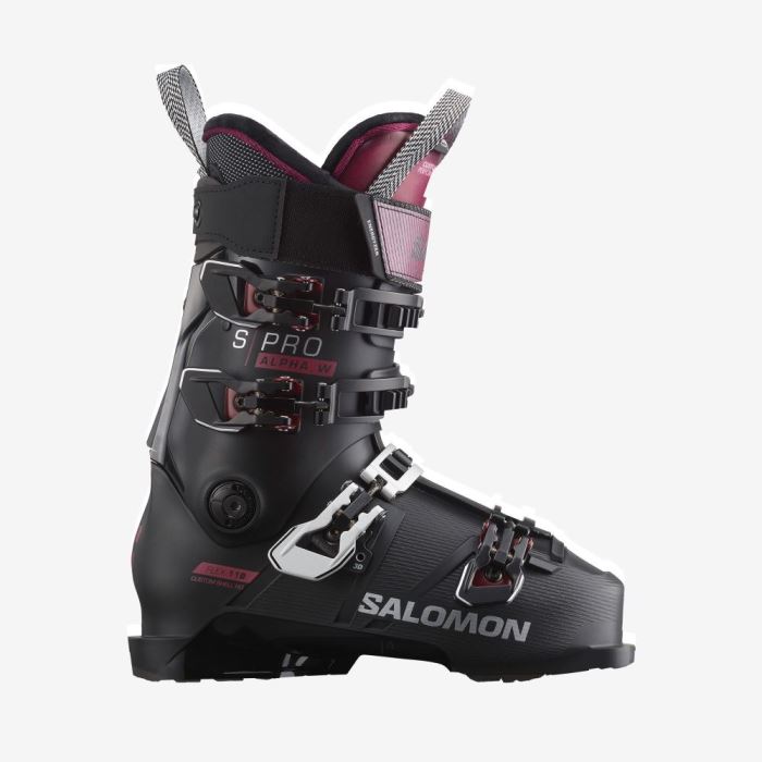 Salomon S/PRO ALPHA 110 EL Skistøvler Dame Sort Mørkebrune Sølv | LoKMi1QM