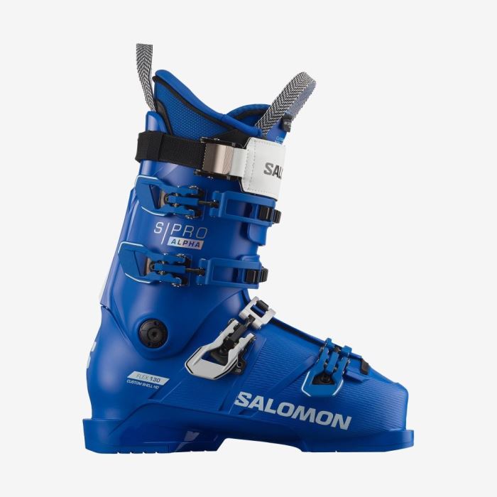 Salomon S/PRO ALPHA 130 EL Skistøvler Herre Blå Hvide | 30KHo0QQ