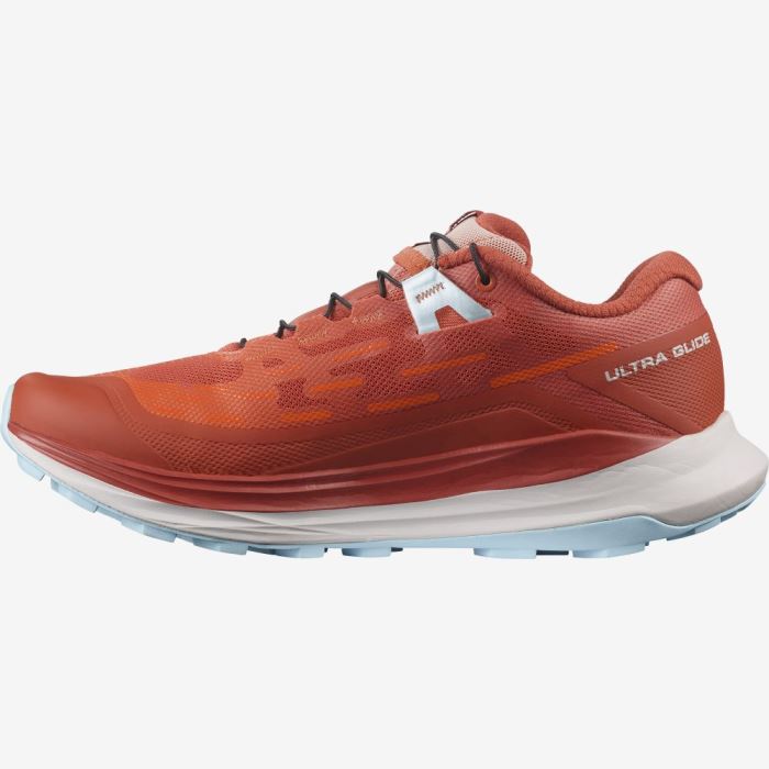 Salomon ULTRA GLIDE Trail Løbesko Dame Orange Rød Orange Blå | BCViqK7I