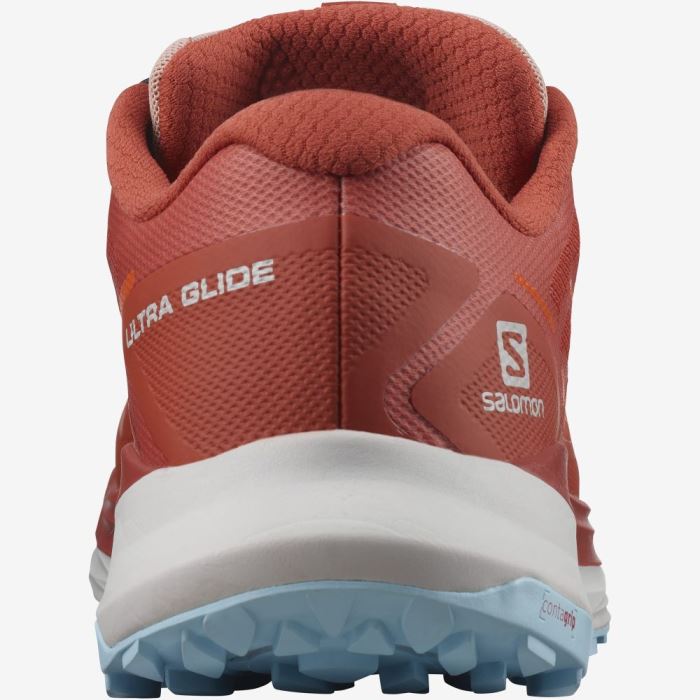 Salomon ULTRA GLIDE Trail Løbesko Dame Orange Rød Orange Blå | BCViqK7I