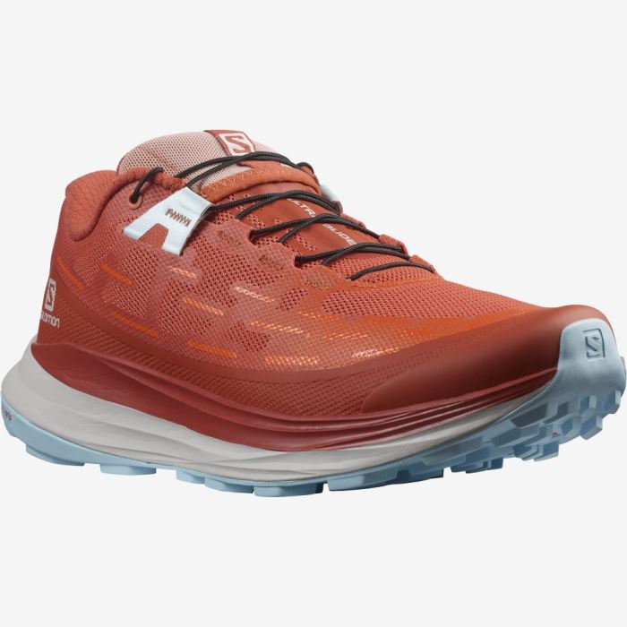 Salomon ULTRA GLIDE Trail Løbesko Dame Orange Rød Orange Blå | BCViqK7I