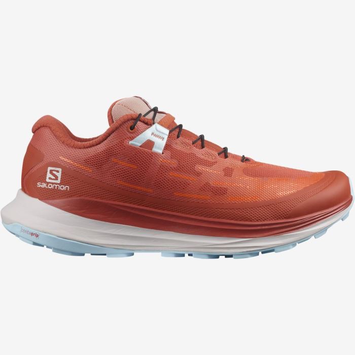 Salomon ULTRA GLIDE Trail Løbesko Dame Orange Rød Orange Blå | BCViqK7I