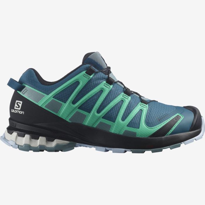 Salomon XA PRO 3D v8 GORE-TEX Trail Løbesko Dame Blå Mintgrønne | GPYCW6tU