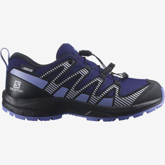 Salomon XA PRO V8 CLIMASALOMON™ WATERPROOF Vandresko Børn Sort Lilla | 2KK9gbfH