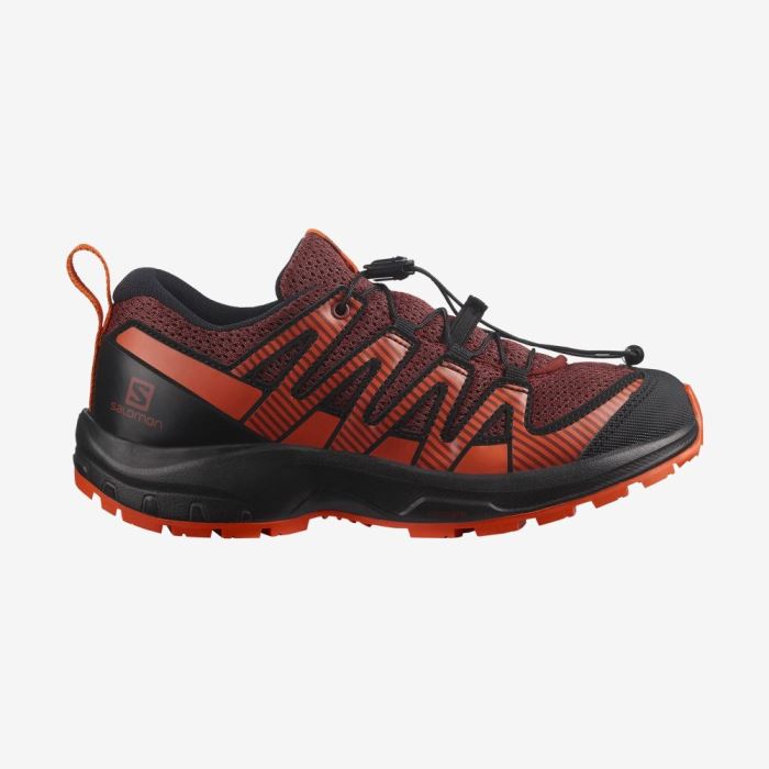 Salomon XA PRO V8 Vandresko Børn Brune Sort Rød Orange | YZrAFLTU