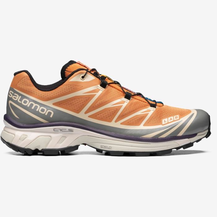 Salomon XT-6 Sneakers Dame Abrikos Grå | sCh6mkdn