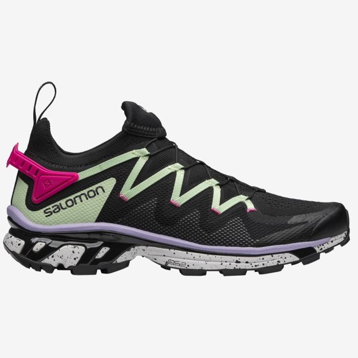 Salomon XT-RUSH Sneakers Dame Sort Grøn Lyserød | dEKom3fV