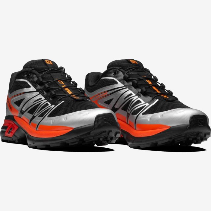 Salomon XT-WINGS 2 Sneakers Dame Sort Sølv Orange | VTpj1adB