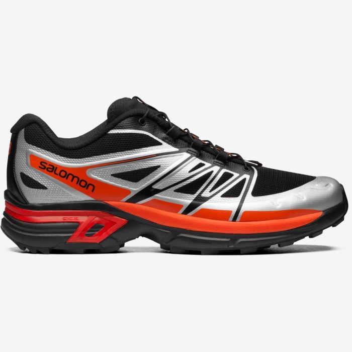 Salomon XT-WINGS 2 Sneakers Dame Sort Sølv Orange | VTpj1adB