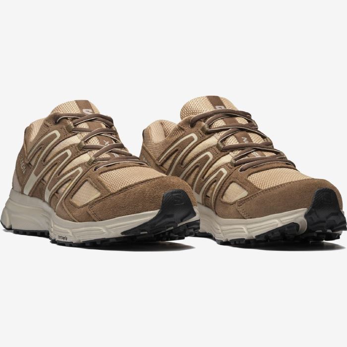 Salomon X-MISSION 4 SUEDE Sneakers Dame Fenugreek / Acorn / Rainy Day | ZSbzEDKK