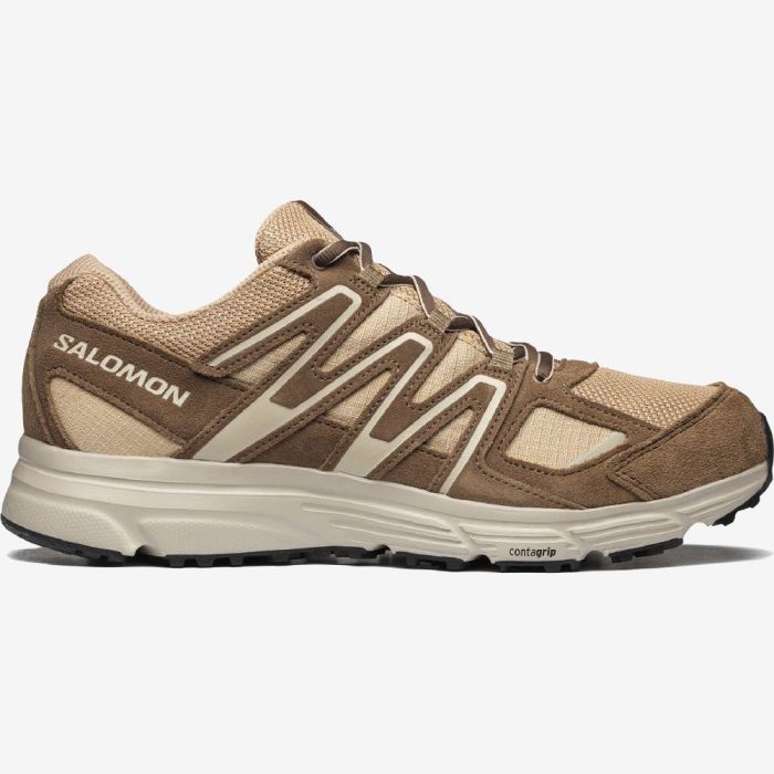 Salomon X-MISSION 4 SUEDE Sneakers Dame Fenugreek / Acorn / Rainy Day | ZSbzEDKK