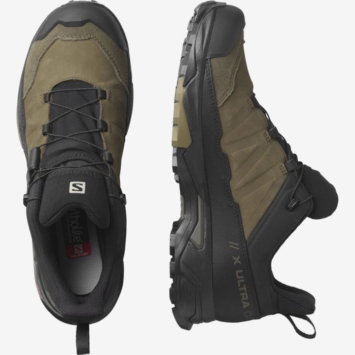 Salomon X ULTRA 4 LEATHER GORE-TEX Vandresko Herre Sort | gaObCqAw