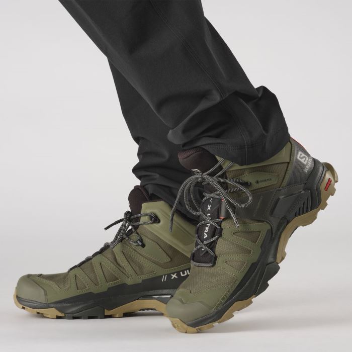 Salomon X ULTRA 4 MID GORE-TEX Vandresko Herre Dyb Grøn | 9rM5rnLY