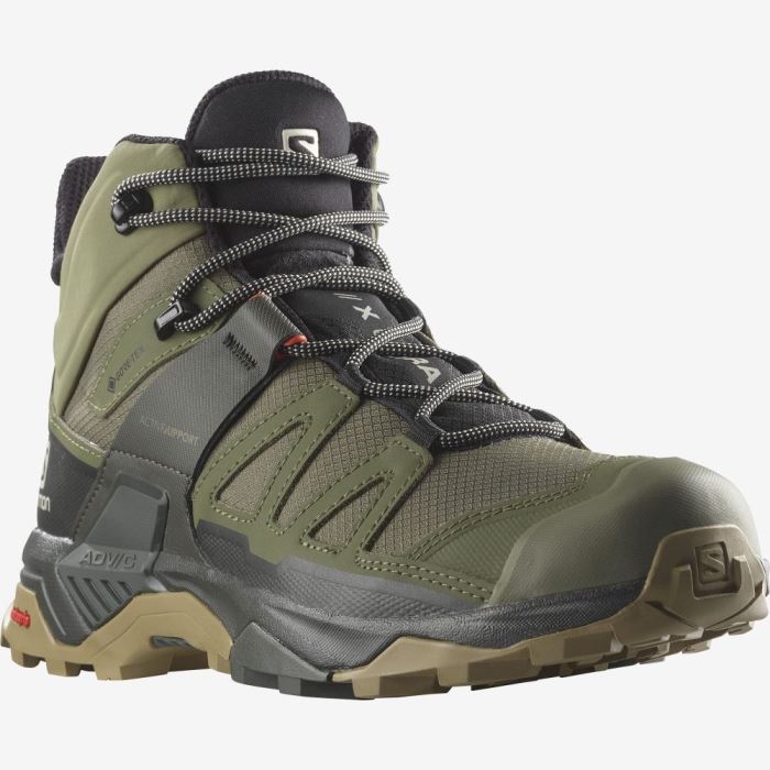 Salomon X ULTRA 4 MID GORE-TEX Vandresko Herre Dyb Grøn | 9rM5rnLY