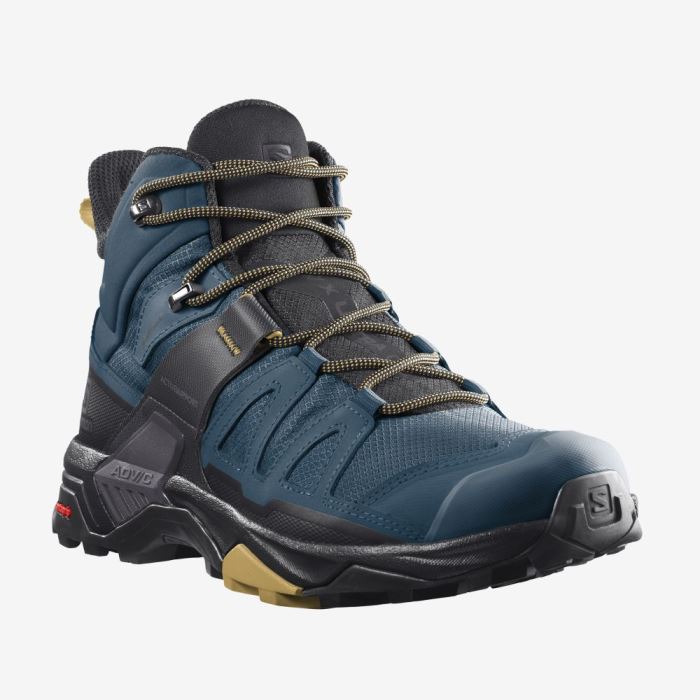 Salomon X ULTRA 4 MID GORE-TEX Vandresko Herre Blå Sort | PR0nW5Vk