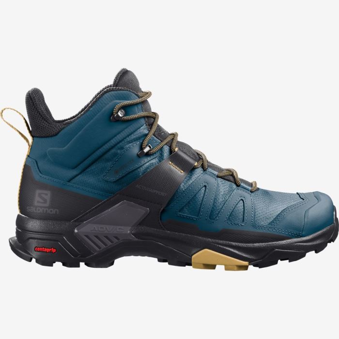 Salomon X ULTRA 4 MID GORE-TEX Vandresko Herre Blå Sort | PR0nW5Vk