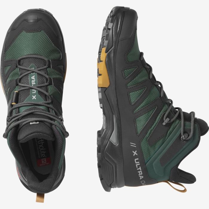 Salomon X ULTRA 4 MID GORE-TEX Vandresko Herre Grøn Sort | VvHjNy9h