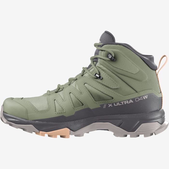 Salomon X ULTRA 4 MID GORE-TEX Vandresko Dame Grøn Hvide | gAlNxemd