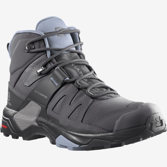 Salomon X ULTRA 4 MID GORE-TEX Vandresko Dame Sort Blå | rrLPTubC