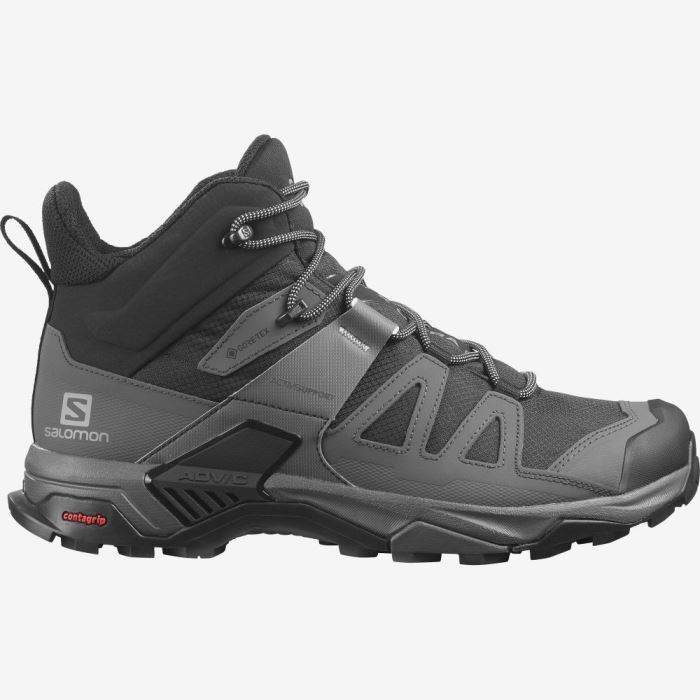 Salomon X ULTRA 4 MID WIDE GORE-TEX Vandresko Herre Sort Blå | xVilw20n