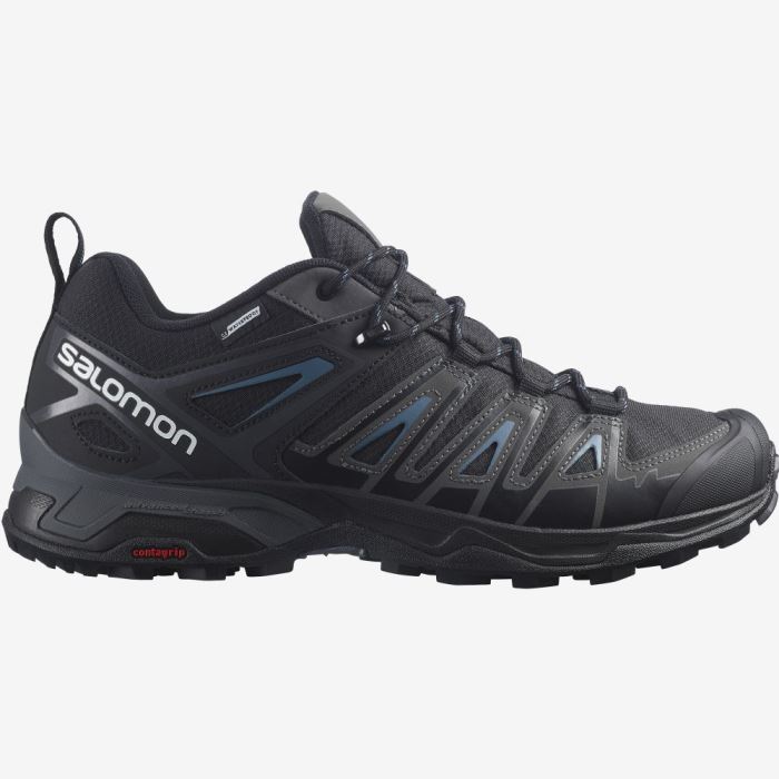 Salomon X ULTRA PIONEER CLIMASALOMON™ WATERPROOF Vandresko Herre Sort Blå Grå | S0JCdlii