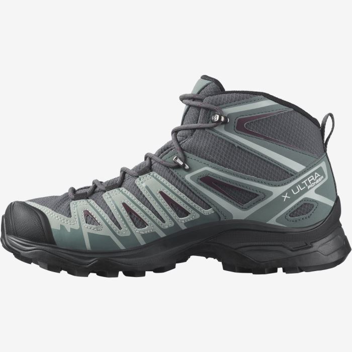 Salomon X ULTRA PIONEER MID CLIMASALOMON™ WATERPROOF Vandresko Dame Ebony / Stormy Weather / Wine Tasting | TLPo5ZL6