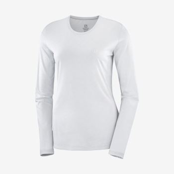 Salomon AGILE T Shirts Dame Hvide | I5CHUXgk