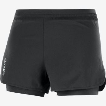 Salomon CROSS 2IN1 Shorts Dame Sort | lzXQ1u6X