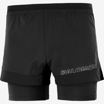 Salomon CROSS 2IN1 Shorts Herre Sort | UYt4TKtj