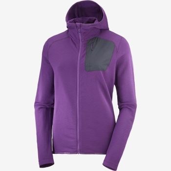 Salomon ESSENTIAL LIGHTWARM HOODED Mellemlag Dame Crown Jewel | Bw9jv7Iq