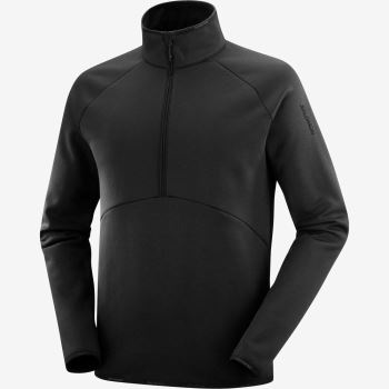 Salomon ESSENTIAL WARM HALF ZIP Mellemlag Herre Sort | 2kSvm34r