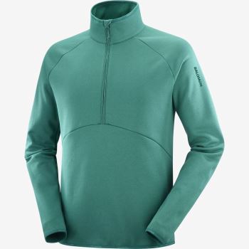 Salomon ESSENTIAL WARM HALF ZIP Mellemlag Herre Pacific | yXzxOrjr