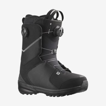 Salomon KIANA DUAL BOA Snowboardstøvler Dame Sort Sort Sølv | BSwyecHR