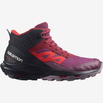 Salomon OUTPULSE MID GORE-TEX Vandresko Dame Lilla Rød | 9TrksJeP