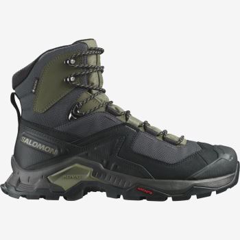 Salomon QUEST ELEMENT GORE-TEX Vandresko Herre Sort Dyb Grøn Olivengrøn | 1GlQys67