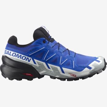 Salomon SPEEDCROSS 6 GORE-TEX Trail Løbesko Herre Blå Sort Hvide | uVE39zBV